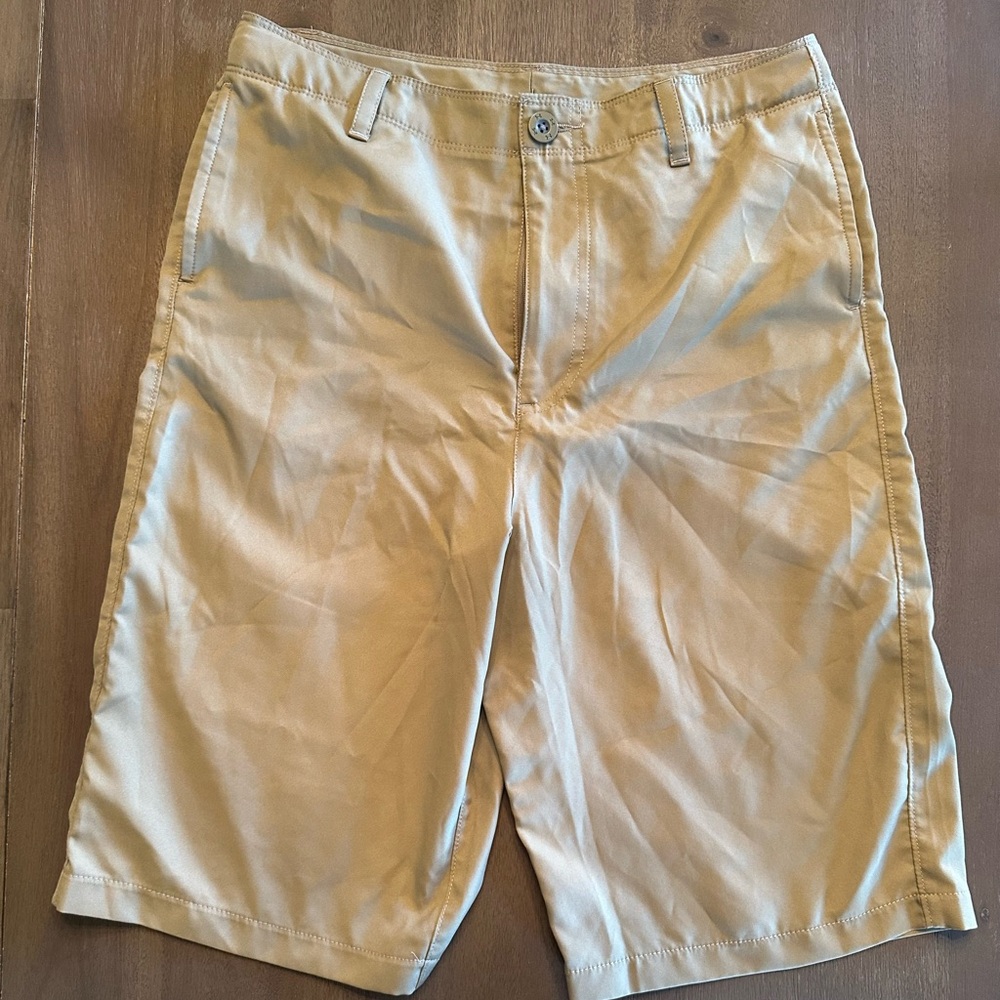 Under Armour Tan Flat Front Shorts Casual Wear